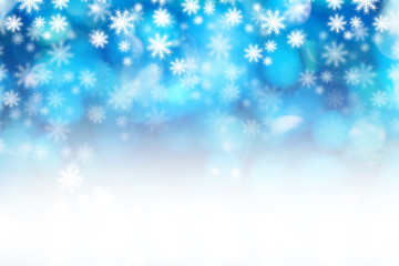 Christmas Snowflakes Blurred Background