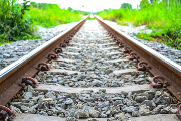 Fototapeta premium The old railway, It started transportation in the old time.