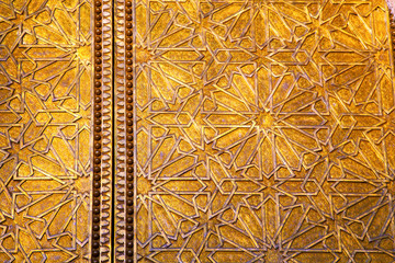 gold     morocco in africa the old wood  facade home