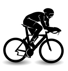 Obraz na płótnie Canvas vector silhouette of a cyclist 