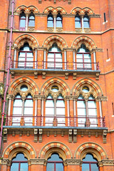 old architecture in london   and brick exterior
