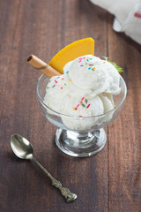  vanilla ice cream with background