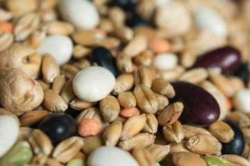 Background from mixtures of different grains