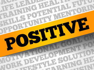 Positive word cloud, business concept