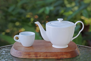 Teapot in the garden
