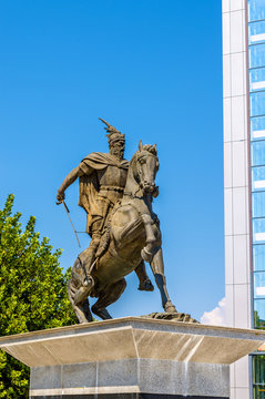 Statue Of George Kastriot In Pristina - Kosovo