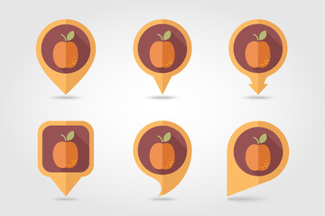 Apricot mapping pins icons