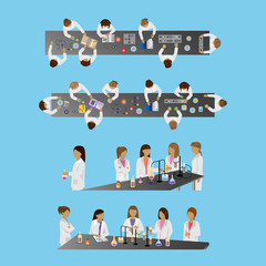Medical Scientists, Laboratory Research, Different View Set