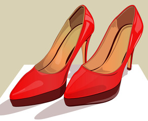 red high heels