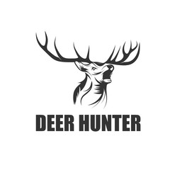 deer hunter vector design template
