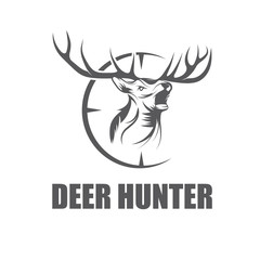 deer hunter vector design template