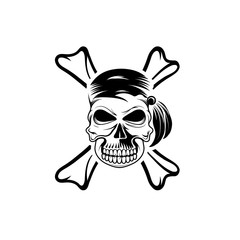 pirate skull with bones