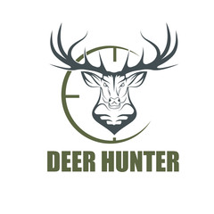 deer hunter vector design template