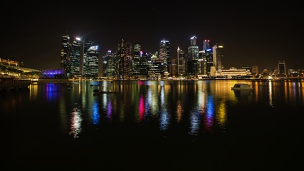 Night panorama of Singapore