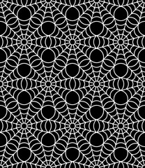 Fototapeta premium Vector modern seamless geometry pattern spider web halloween, black and white abstract geometric background, trendy print, monochrome retro texture, hipster fashion design