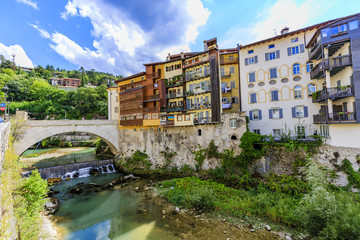 Rovereto, bridge and Adige River, Italy