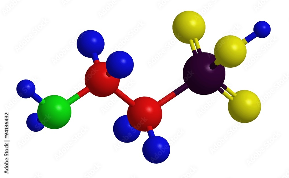 Wall mural Molecular structure of taurine