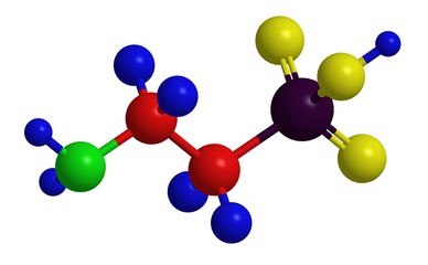 Obraz premium Molecular structure of taurine