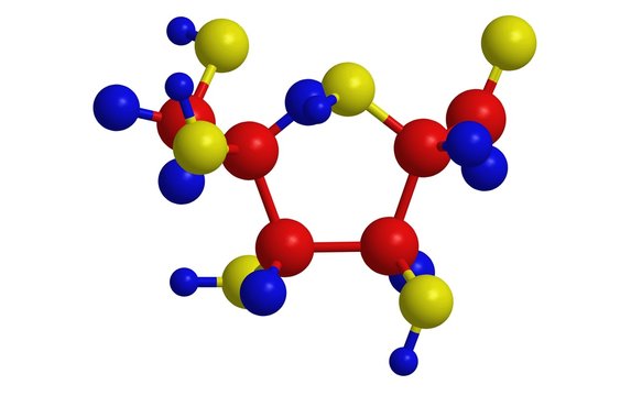 Molecular structure of saccharide mannose