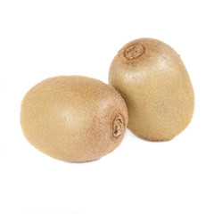 Fresh kiwi fruits on white background