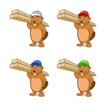 Beaver builder vector illustration