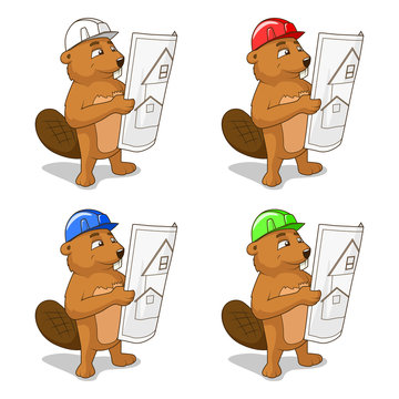 Beaver builder  vector illustration