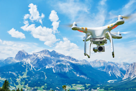 drone quadrocopter with digital camera