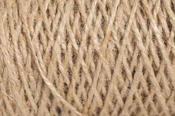 Skein of jute twine, texture