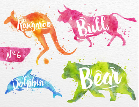 Painted animals bull