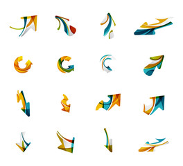 Set of arrow logo business icons