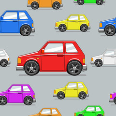 Seamless pattern toy car vector illustration