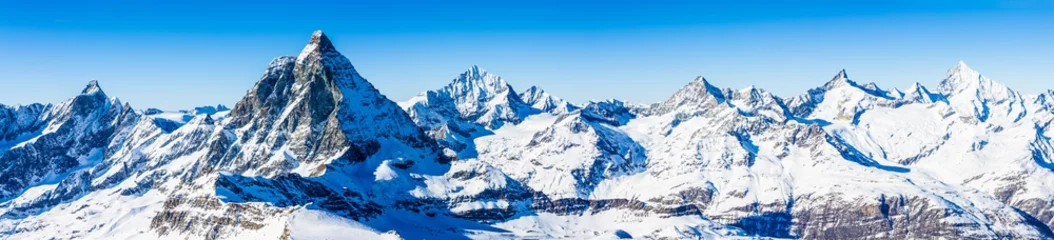 Crédence en verre imprimé Cervin Alpes suisses - Matterhorn, Suisse, panorama