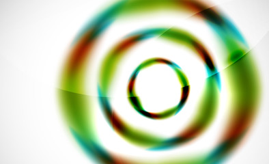 Glossy blurred swirl circle shapes abstract background