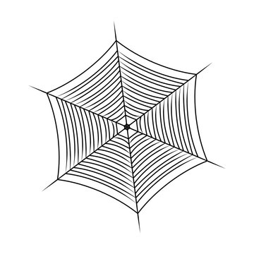 Halloween spider web, cobweb symbol, icon. vector illustration isolated on white background.