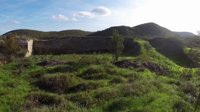 Ruins of the Ibida archaeological site in Dobrogea, Romania