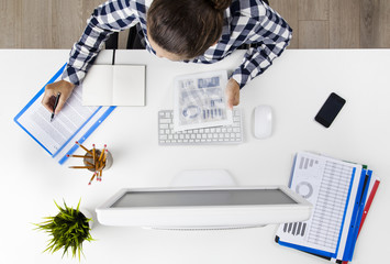 Businesswoman Working At Computer