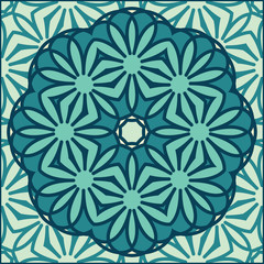 Kaleidoscope colorful seamless tile pattern background vector