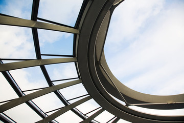 Detail of a large glass dome