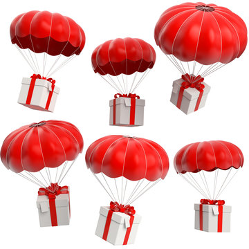 3d Geschenke Fallschirme