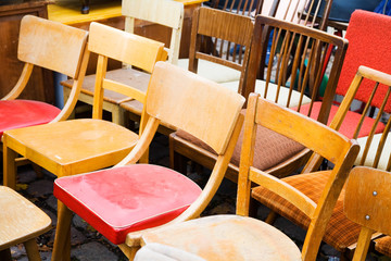 Old wooden chairs