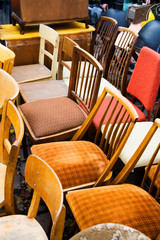 Old wooden chairs