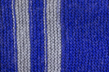 Obraz premium Blue wool knitting