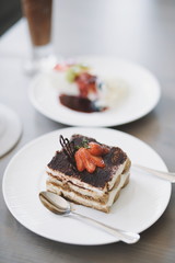 cake in coffee shop