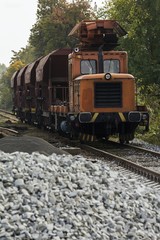 Obraz premium Freight train standing at the station