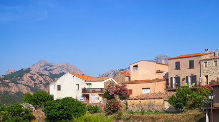Fototapeta na wymiar Rural landscape. Piana, South Corsica, France