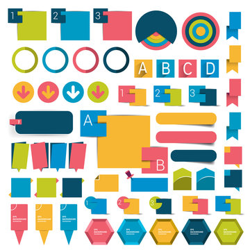 Big set infographics flat design buttons,elements, schems, charts, buttons. Vector illustration.