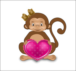monkey with heart