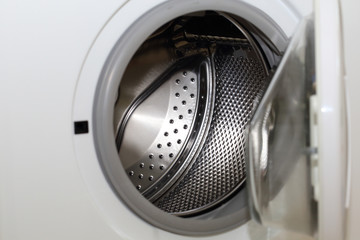 white washing machine for housework clothes cleaning