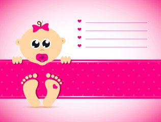 mädchen karte zur geburt