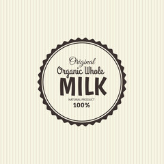 Fototapeta na wymiar Milk label